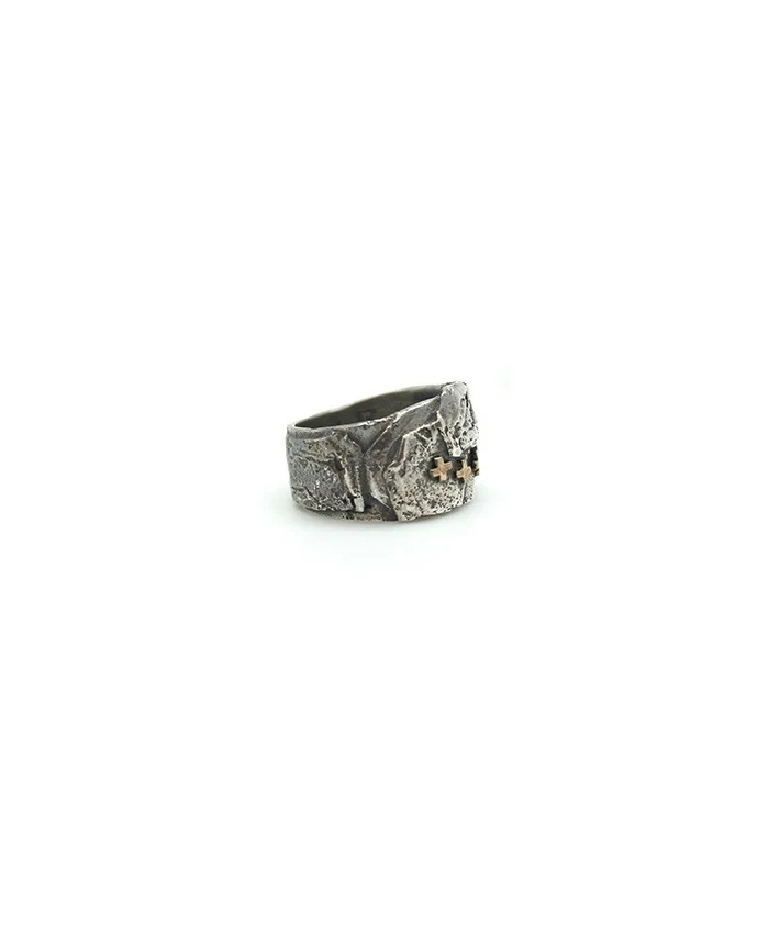 Tobias Wistisen Narrow Rock Cross Ring - Image 2
