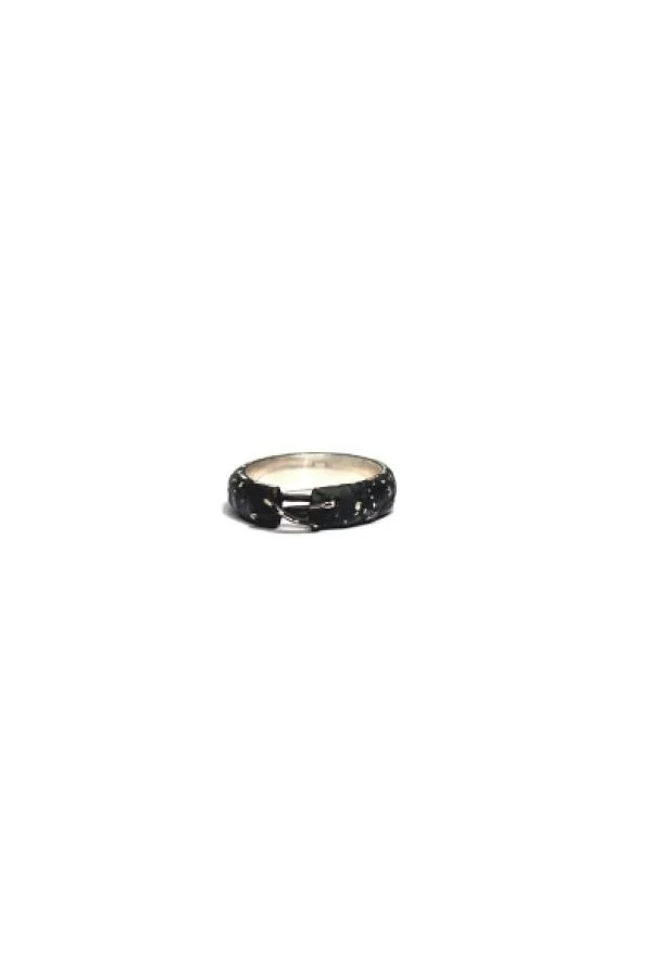 Tobias Wistisen Narrow Stitch Ring -Black - Image 4